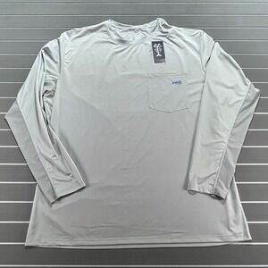 Bass Dash Mens 3XL Long Sleeve‎ Performance Fishing Shirt UPF 50+ Gray
